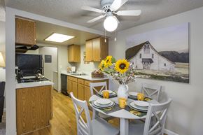 Colorado Springs apartment for rent - Fully Equipped Eat-In Kitchen at The Glen at Briargate, Colorado Springs, CO