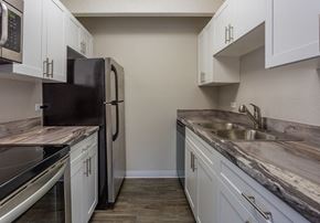 Denver apartment for rent - Refrigerator And Kitchen Appliances at Monaco Lakes, Denver, Colorado