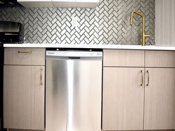 East Orange apartment for rent - a kitchen with a stainless steel dishwasher
