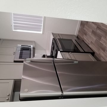 Concord apartment for rent - A stainless steel refrigerator in a kitchen.