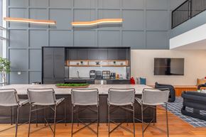 The Colony apartment for rent - Resident Lounge with Dining Areas, TVs & Fireplaces