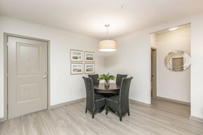 Jacksonville apartment for rent - A dining room with a table and chairs.