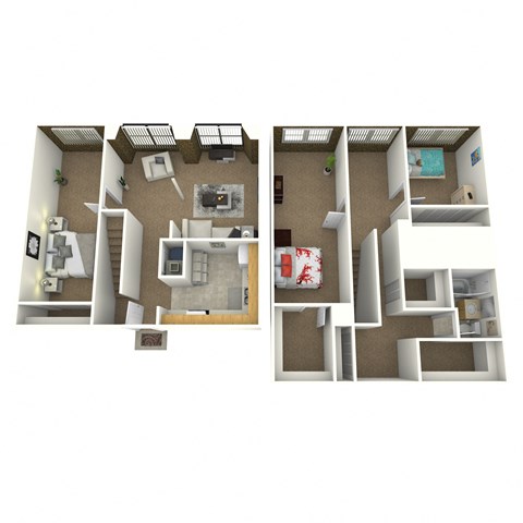 Floor plan for 3 beds, 1 bath, 1636 sqft