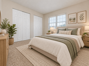 Naugatuck apartment for rent - A bedroom with a large bed and a window.