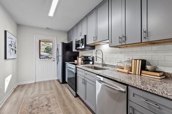 Kitchen with cabinet