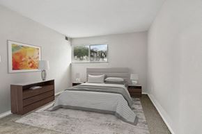 Forestville apartment for rent - Staged bedroom