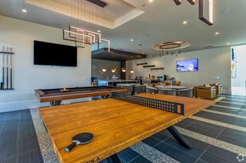 Game room with ping pong table lynncora