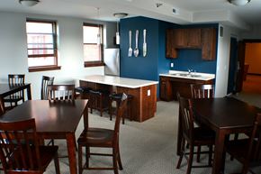Eau Claire apartment for rent - A kitchen with a table and chairs.