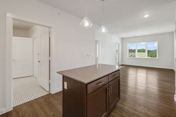 Kitchen island with additional cabinet space