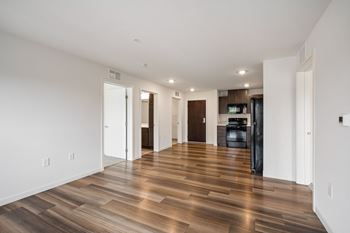 Living room with hardwood floors