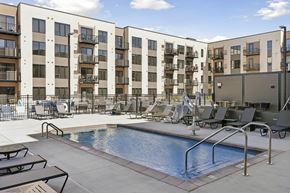 St. Louis Park apartment for rent - The outdoor pool at Risor of St. Louis Park.