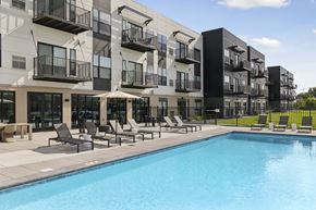 Shakopee apartment for rent - The outdoor swimming pool at The Blakeley in Shakopee, MN.