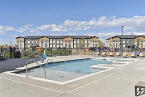 Aurora apartment for rent - Outdoor swimming pool Mural Apartments in Aurora, Colorado.