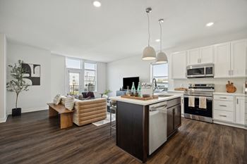 Townhome model kitchen at the espen