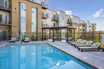 Outdoor pool and pool deck