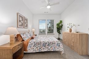 Austin apartment for rent - Bedroom with Ceiling Fan at Wixby House in Austin, TX