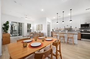 Austin apartment for rent - Living Area with Separate Dining Area at Wixby House in Austin, TX