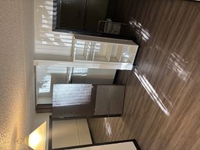 Billings apartment for rent - A mirrored wall reflects a room with a window.