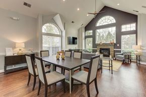 Manassas apartment for rent - Warm Living And Dining Room at The Fields of Manassas, Manassas, VA, 20109