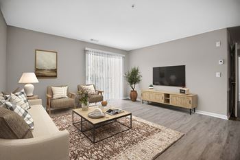 Plank flooring throughout living area *