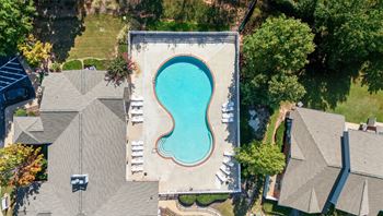 Aerial view of pool