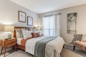 Cary apartment for rent - our apartments offer a bedroom with a king sized bed at Brampton Moors, Cary