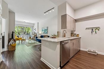 Kitchen & living room view