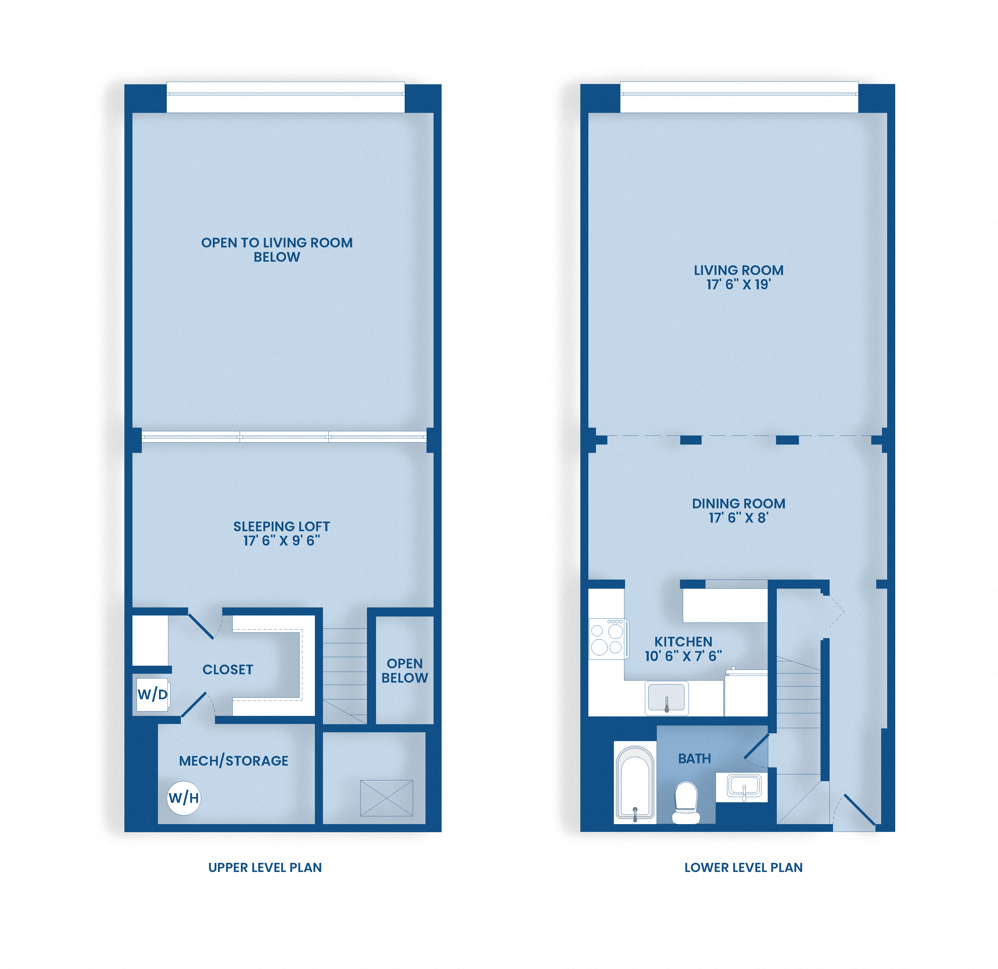 Floor plan for 1 bed, 1 bath, 1138 sqft
