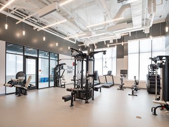 State-of-the-art fitness center with wellness studio