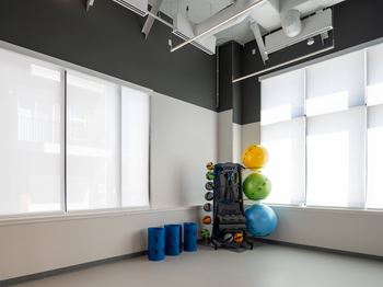 State-of-the-art fitness center with wellness studio