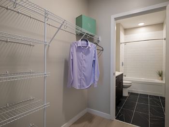 Ample storage in unit including large closets