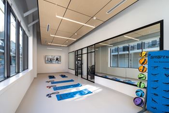 State-of-the-art fitness center with wellness studio
