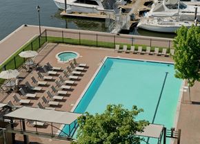 Baltimore apartment for rent - a view of the pool at the marina at the resort at longboat key at Tindeco Wharf, Baltimore Maryland