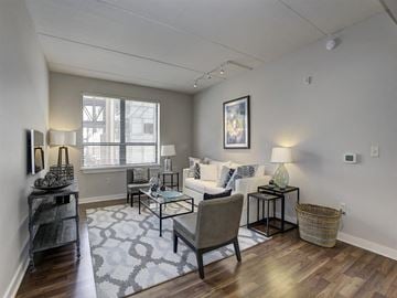 Baltimore apartment for rent - a living room with a couch and a table