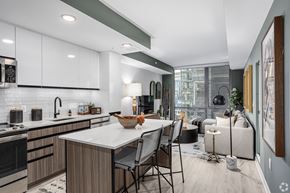 Washington apartment for rent - a kitchen and living room in a 555 waverly unit