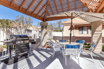 Landscaped grounds with bbqs