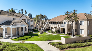 Landscaped grounds with bbqs