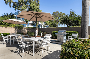 Landscaped grounds with bbqs