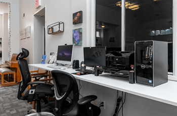 Resident’s computer room with internet access