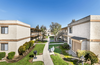 Landscaped grounds with bbqs
