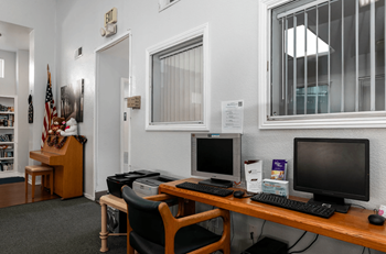 Resident’s computer room with internet access