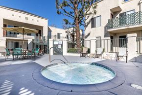 Whittier apartment for rent - Outdoor hot tub and pool at Whispering Fountains Whittier, Whittier