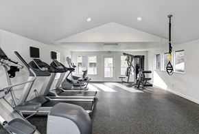 Everett multi-family for rent - Cardio machines at Hangar 128 Apartments, Washington