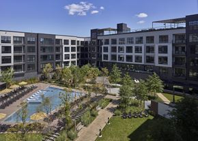 Hackensack apartment for rent - large pool courtyard, outdoor lounge, bbq area,