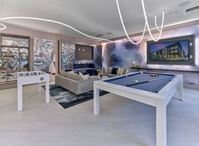 Garwood apartment for rent - resident clubroom, pool tables, tv, bar area