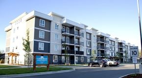 Campbell River apartment for rent - Apartment Complex, with entrance sign and lots of parking