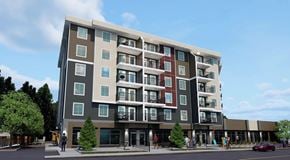 Campbell River apartment for rent - Large modern apartment building with commercial space on the ground floor