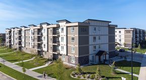 Red Deer apartment for rent - Apartment complex with the numbers 50A and 50B on the side of the buildings.