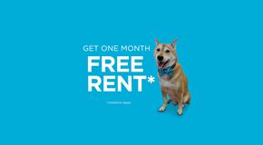 Edmonton apartment for rent - A promotional slide offering one month free rent