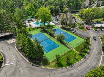Lighted tennis courts